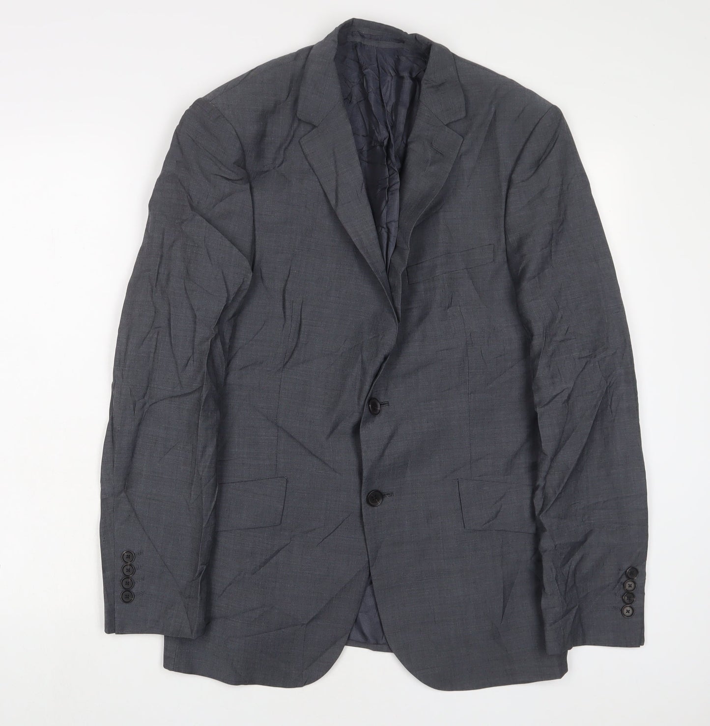 Autograph Mens Grey Wool Jacket Suit Jacket Size 38 Regular
