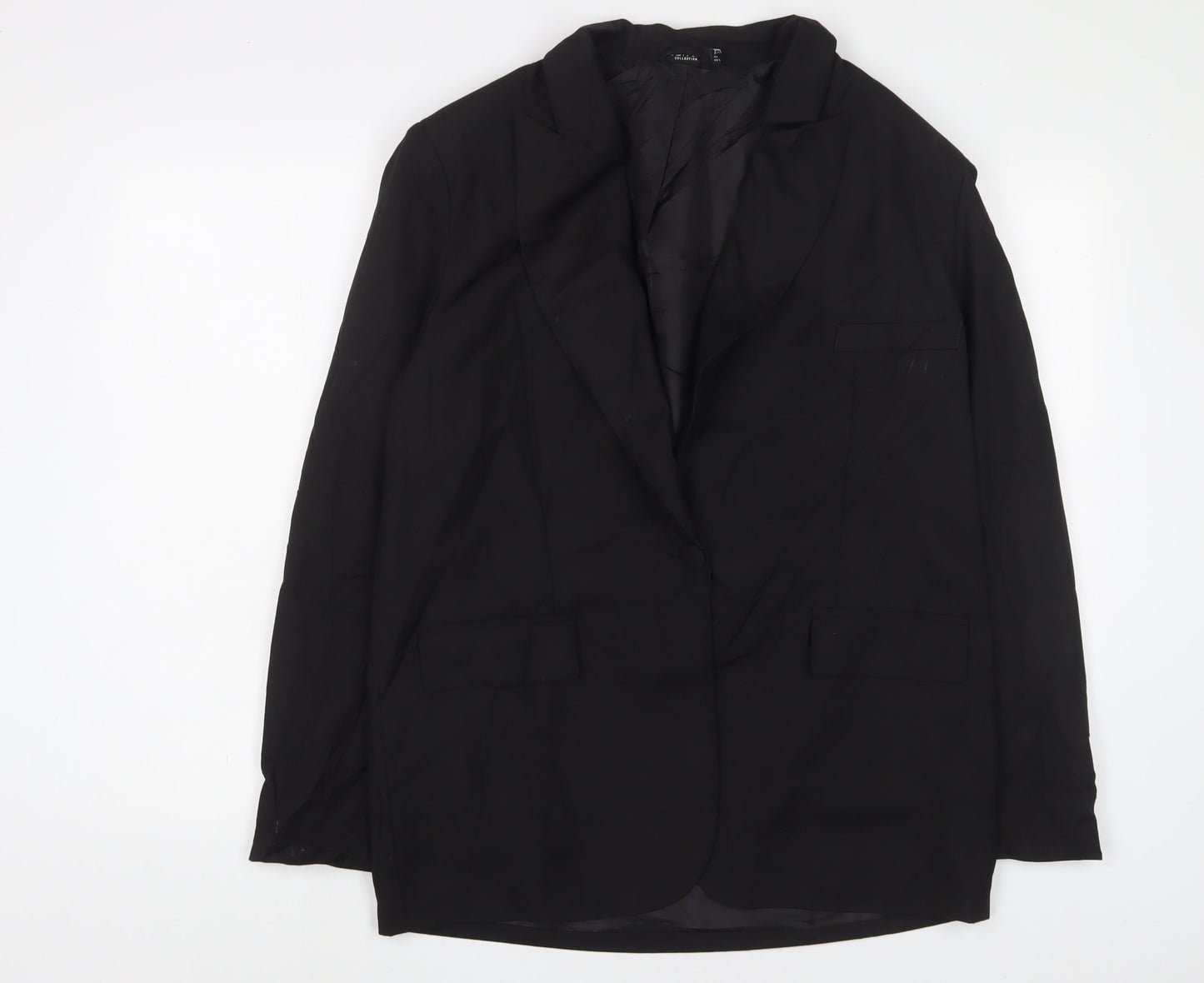 nasty ga Womens Black Jacket Blazer Size 10 Button