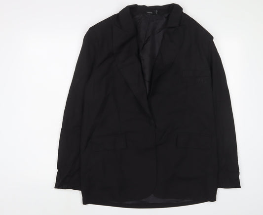 nasty ga Womens Black Jacket Blazer Size 10 Button