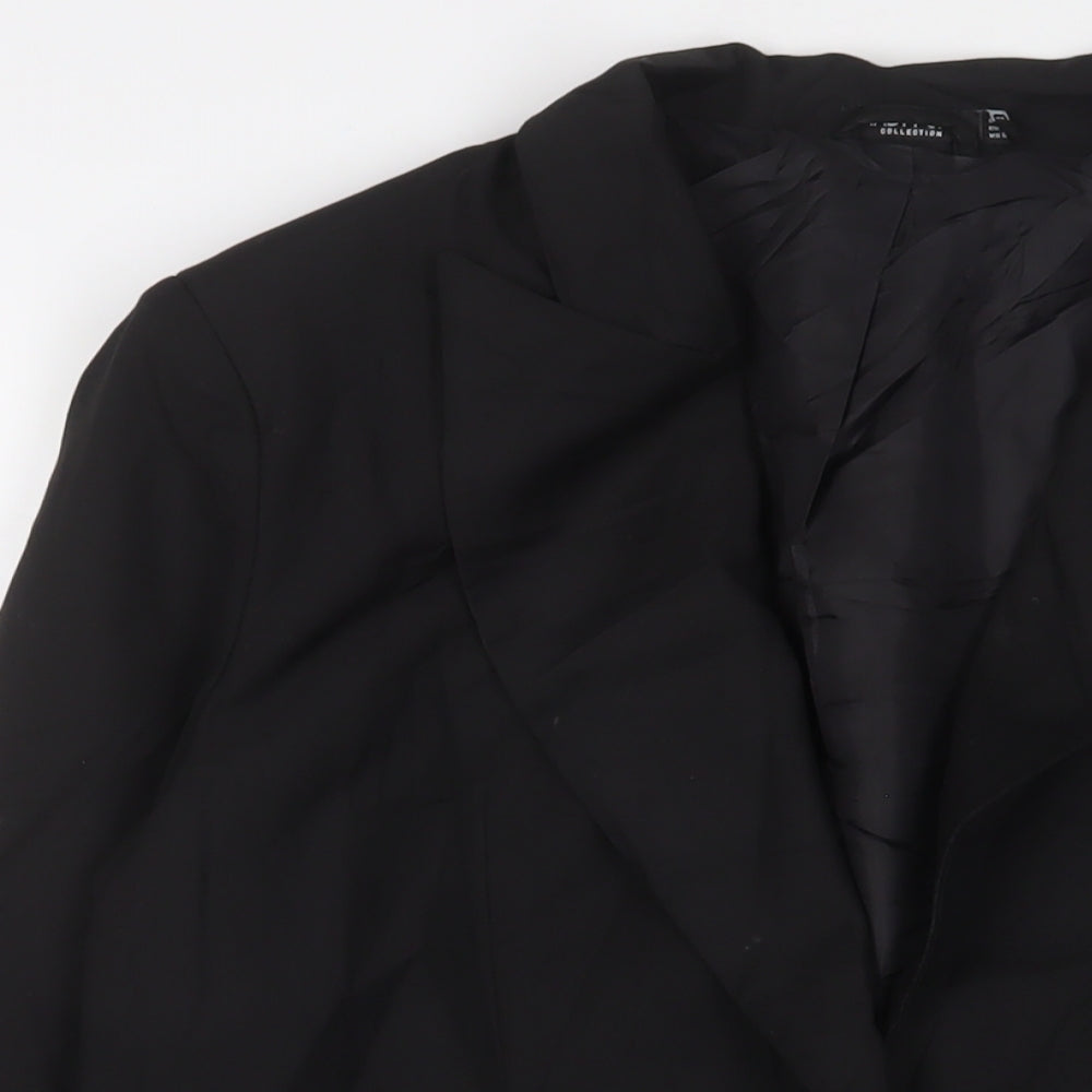 nasty ga Womens Black Jacket Blazer Size 10 Button