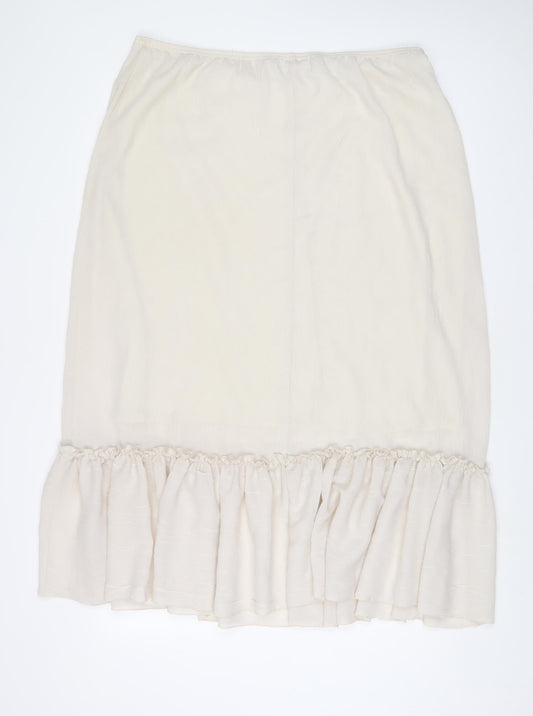 Agenda Womens Beige Polyester A-Line Skirt Size 22