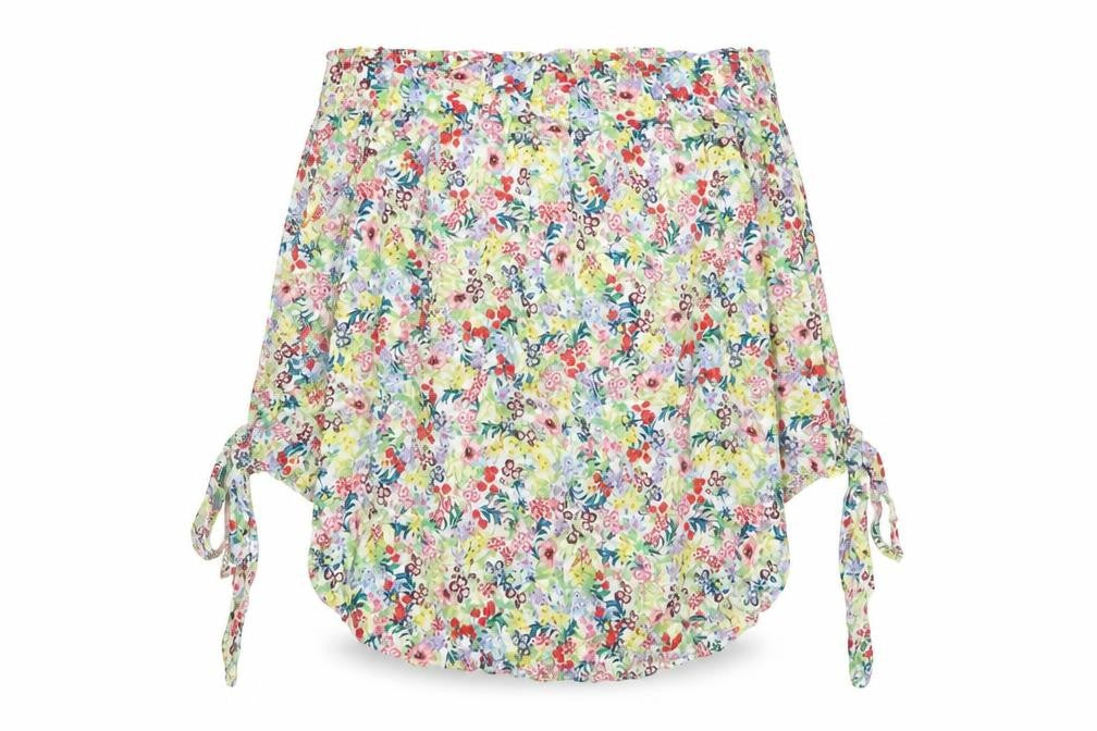 H&M Womens Multicoloured Floral Viscose Basic Blouse Size 10 Boat Neck