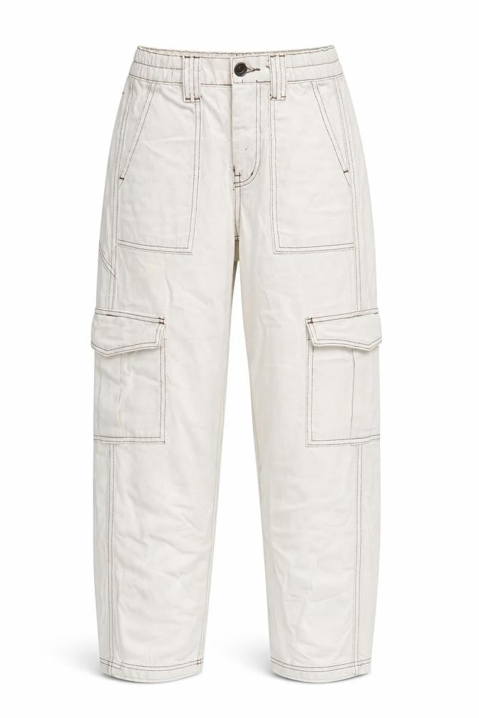 Urban Outfitters Womens Ivory Cotton Blend Straight Jeans Size 24 in L32 in Regular Zip