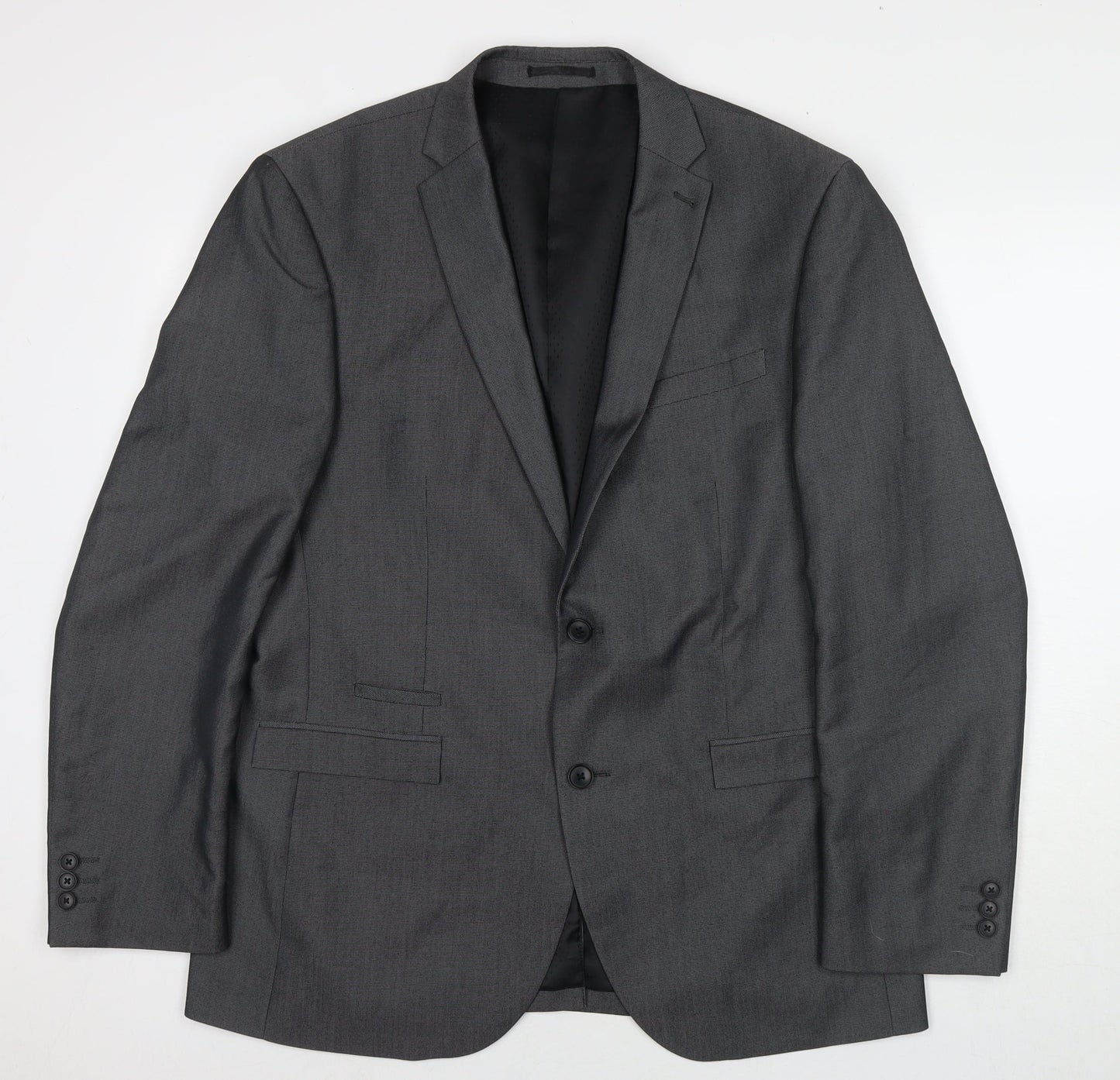 NEXT Mens Grey Polyester Jacket Suit Jacket Size 42 Regular