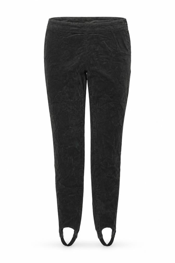 Marks & Spencer Womens Green Cotton Trousers Size 12 L28 in Regular Zip