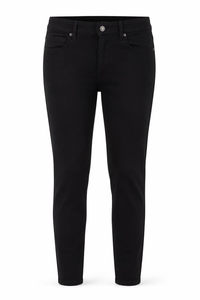 Front view of ASOS women’s beige cotton skinny jeans, size UK 28, in, 30-inch leg regular zip