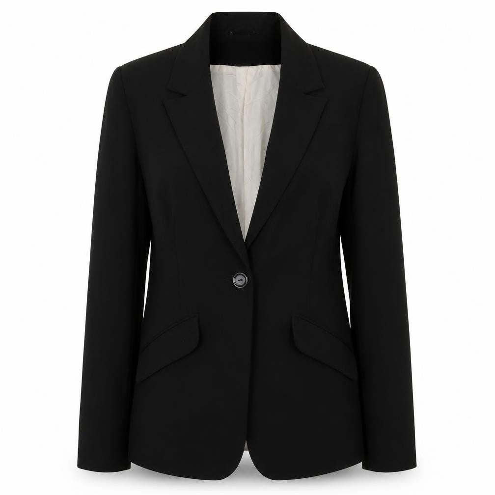 BAY Womens Black Jacket Blazer Size 10 Button