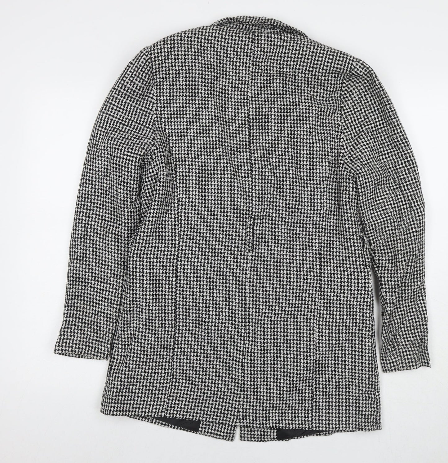 Boohoo Womens Multicoloured Herringbone Jacket Blazer Size 10