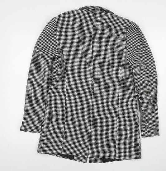 Boohoo Womens Multicoloured Herringbone Jacket Blazer Size 10