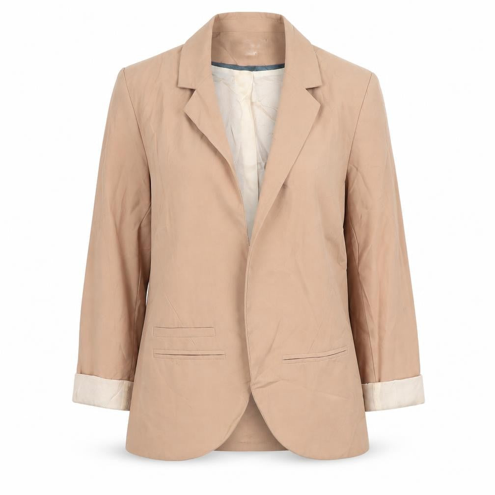 Topshop Womens Beige Jacket Blazer Size 8