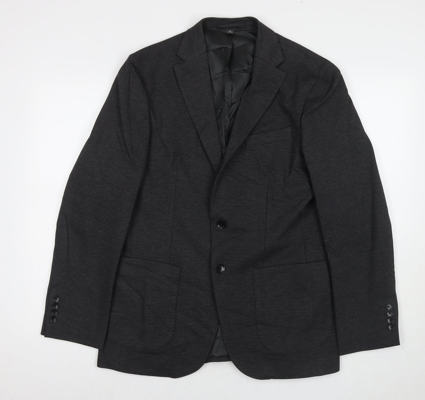 Marks and Spencer Mens Grey Polyamide Jacket Suit Jacket Size 40 Regular