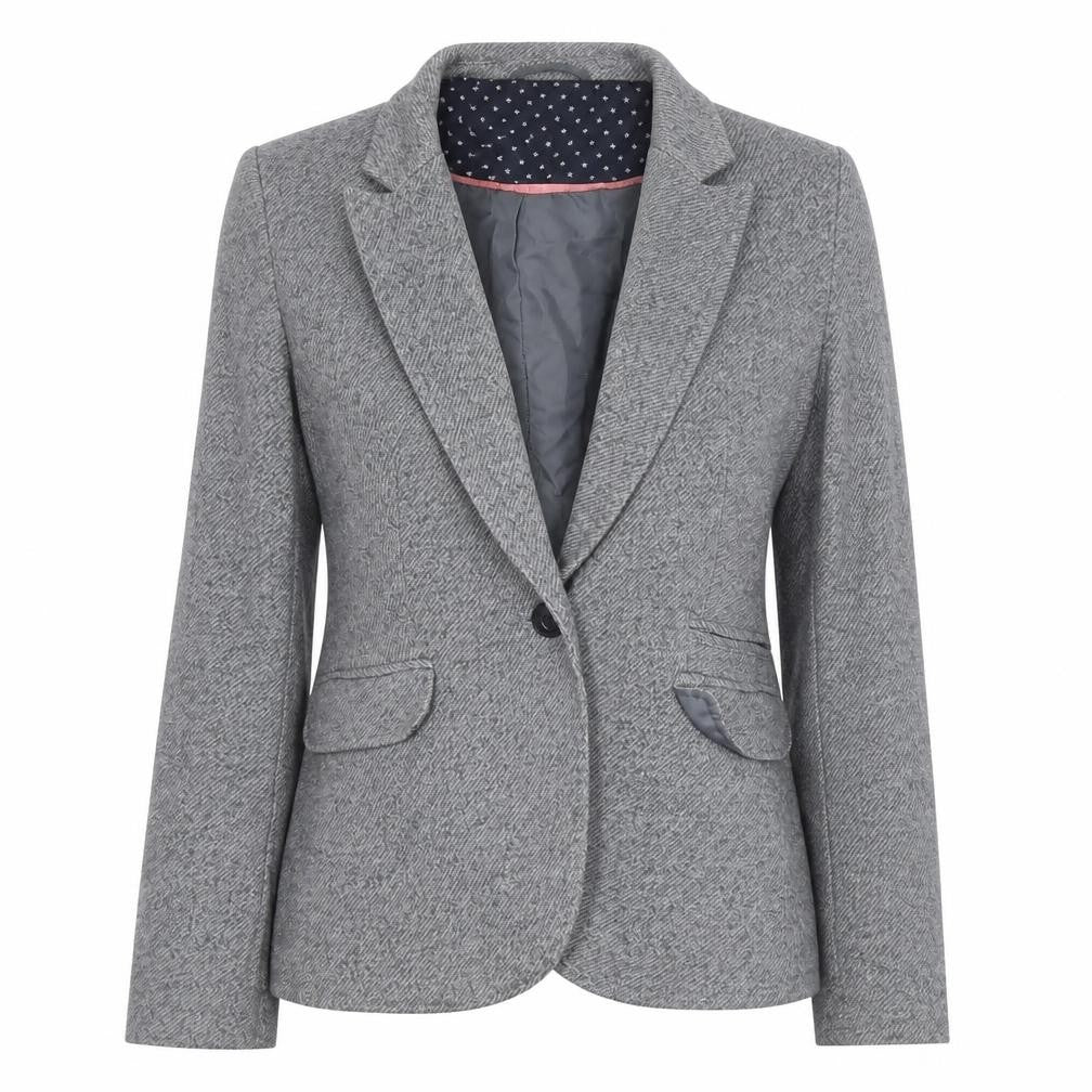 Next Womens Grey Jacket Blazer Size 12 Button