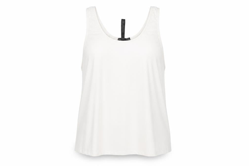 Boohoo Womens White Polyester Pullover Tank Size 8 Scoop Neck Pullover - Gym Workout Running