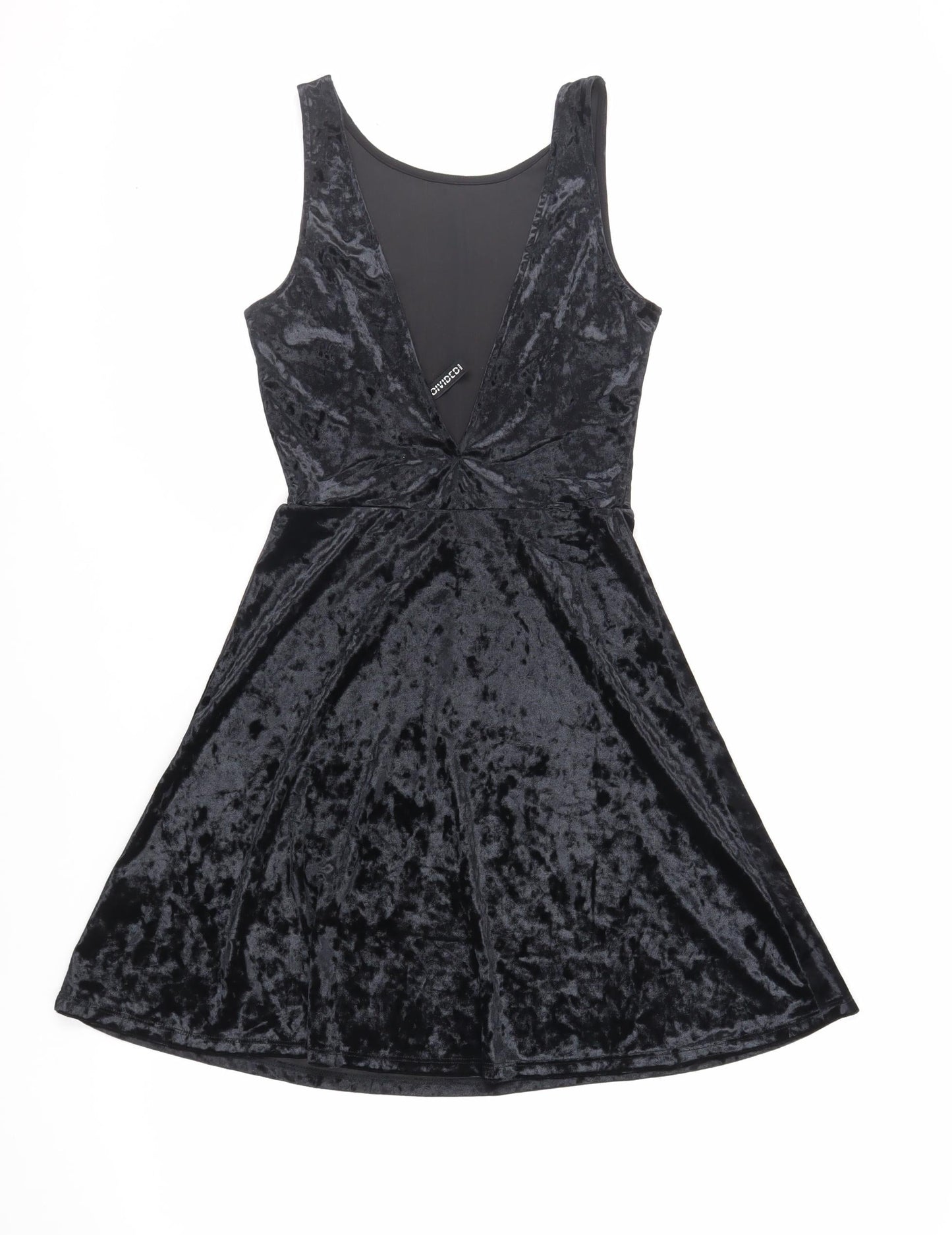 Divided by H&M Womens Black Polyester Tank Dress Size 8 Round Neck Pullover