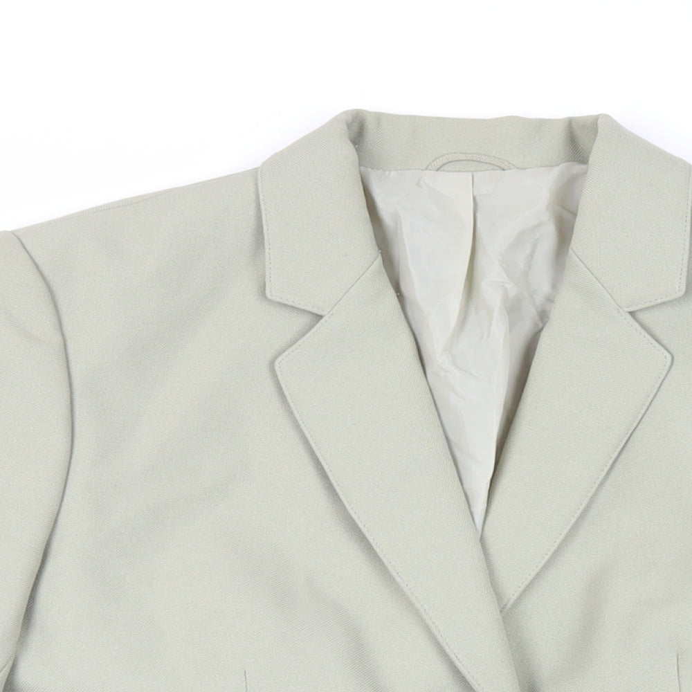 St Michael Womens Green Jacket Blazer Size 14 Button - Vintage