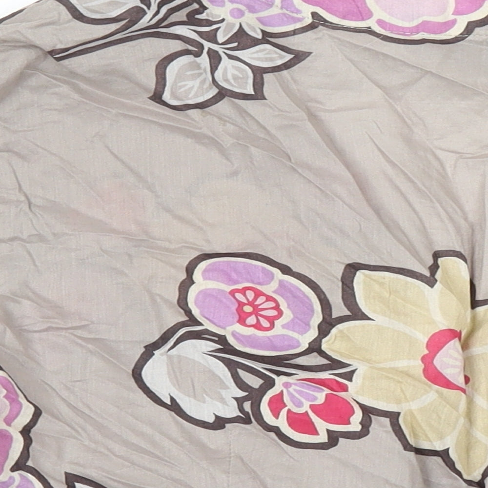 Great Plains Womens Multicoloured Floral 100% Cotton Kimono Blouse Size L V-Neck
