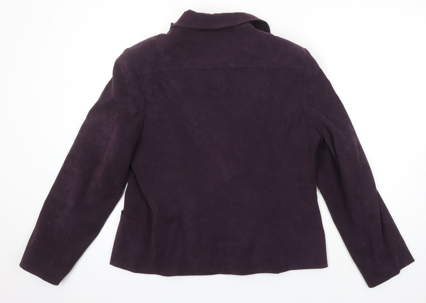 EWM Womens Purple Jacket Size 14 - Embroidered Detail