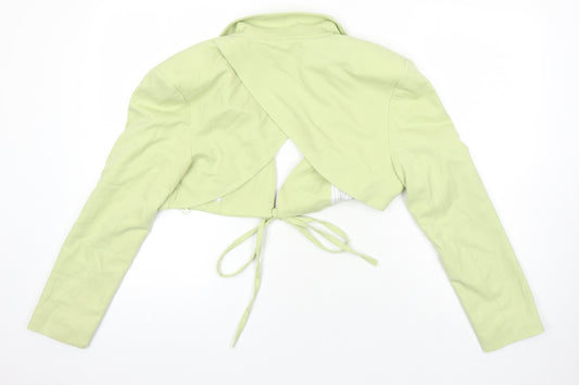 Bershka Womens Green Herringbone Jacket Blazer Size L