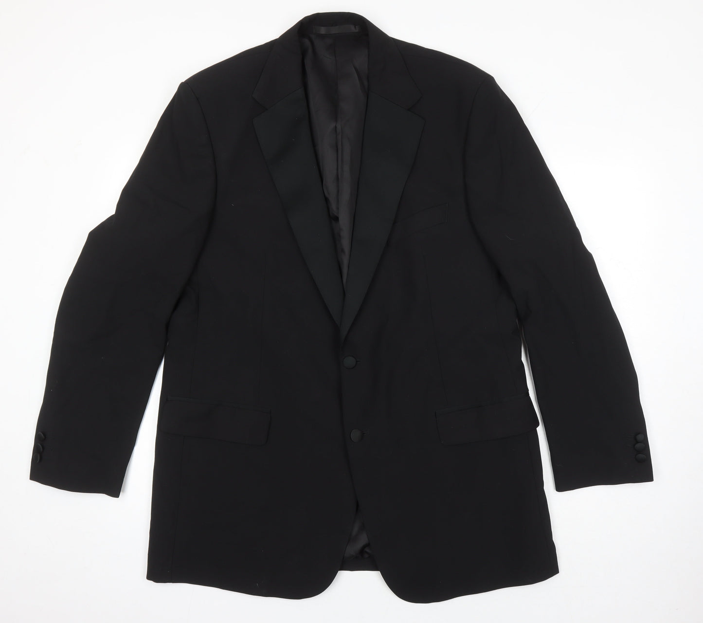 Marks and Spencer Mens Black Polyester Jacket Blazer Size 44 Regular