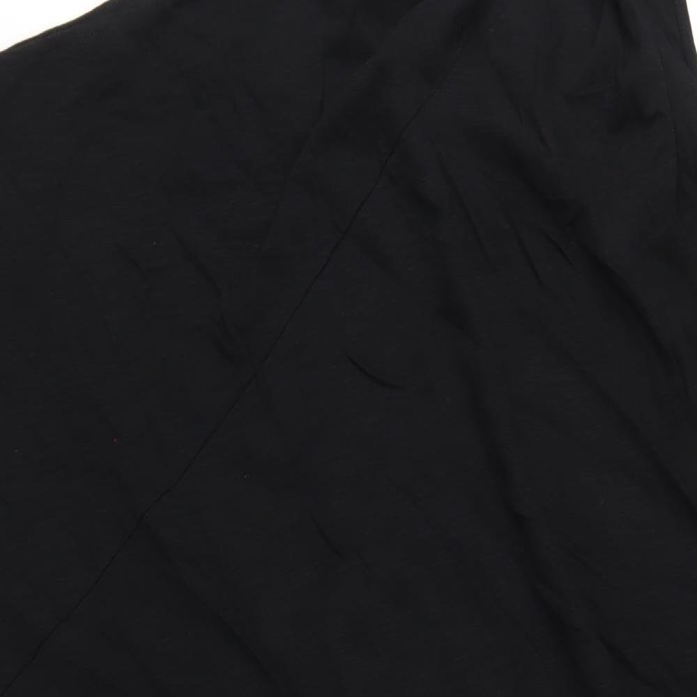 Marks and Spencer Womens Black Cotton A-Line Size 20 One Shoulder Pullover