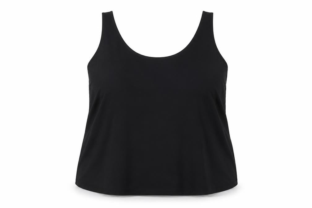Marks and Spencer Womens Black Polyester Basic Tank Size 20 Scoop Neck
