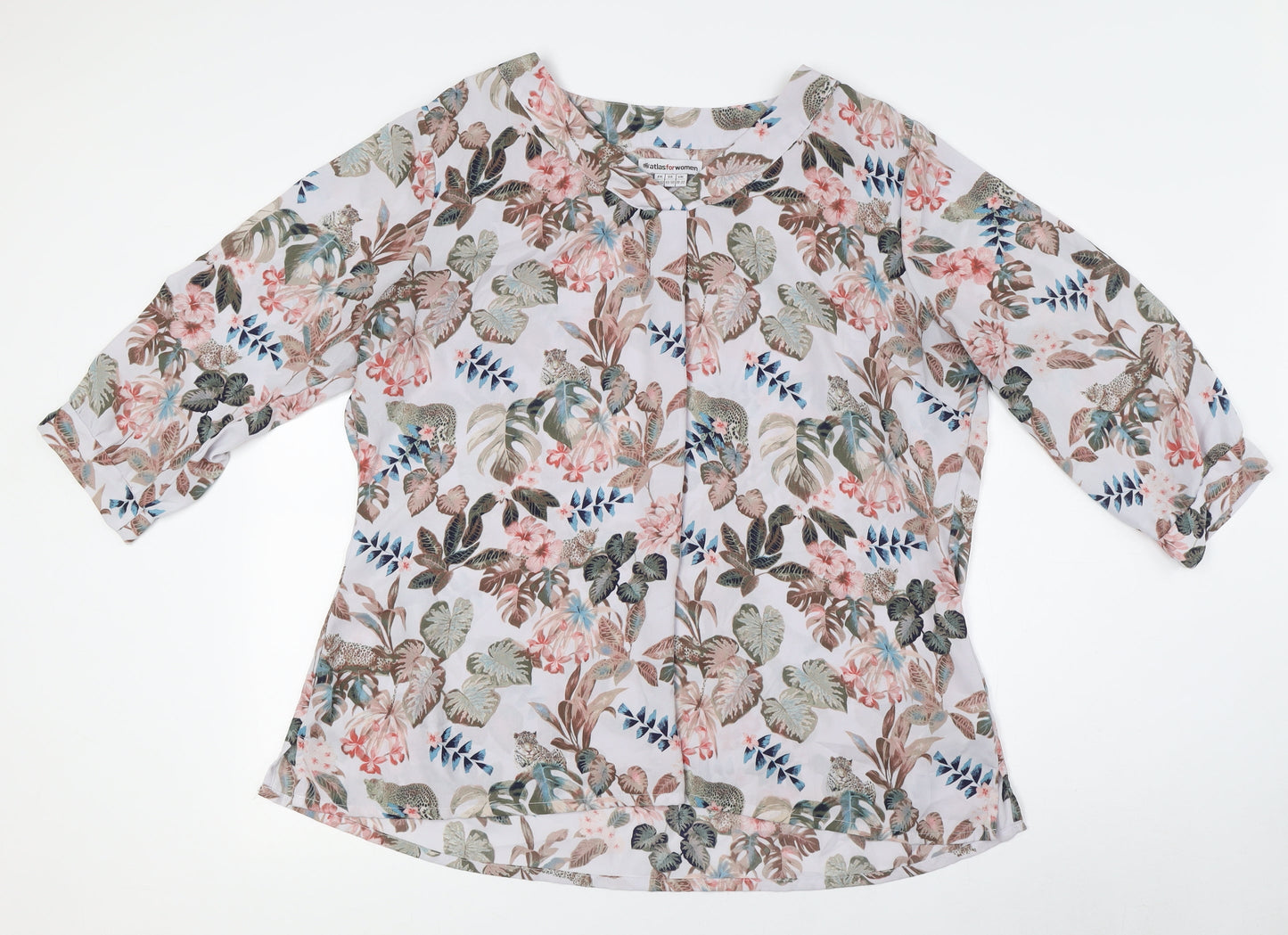 Atlas for Women Floral Tunic Blouse, Multicoloured, Size 27