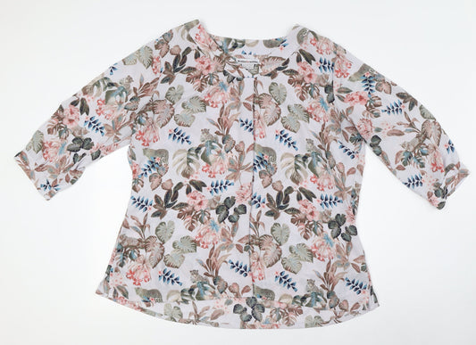 Atlas for Women Floral Tunic Blouse, Multicoloured, Size 27