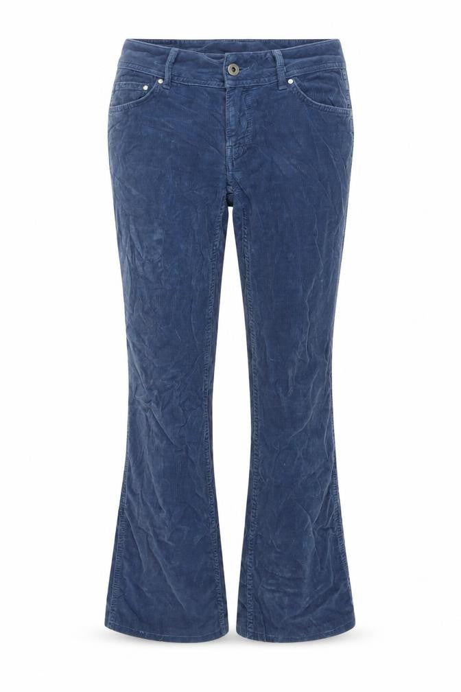 Pepe Jeans Womens Blue Cotton Trousers Size 27 in L32 in Regular Zip