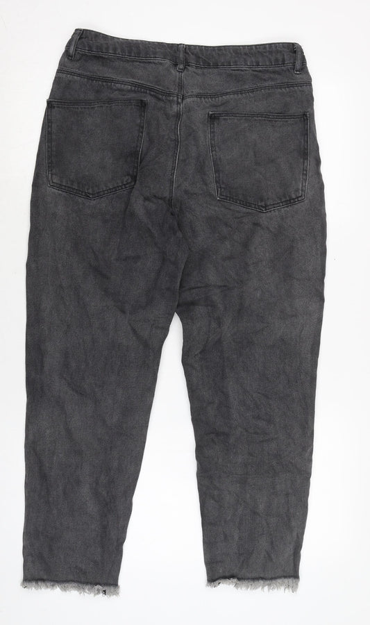 ASOS Mens Grey Cotton Straight Jeans Size 29 in L26 in Regular Button