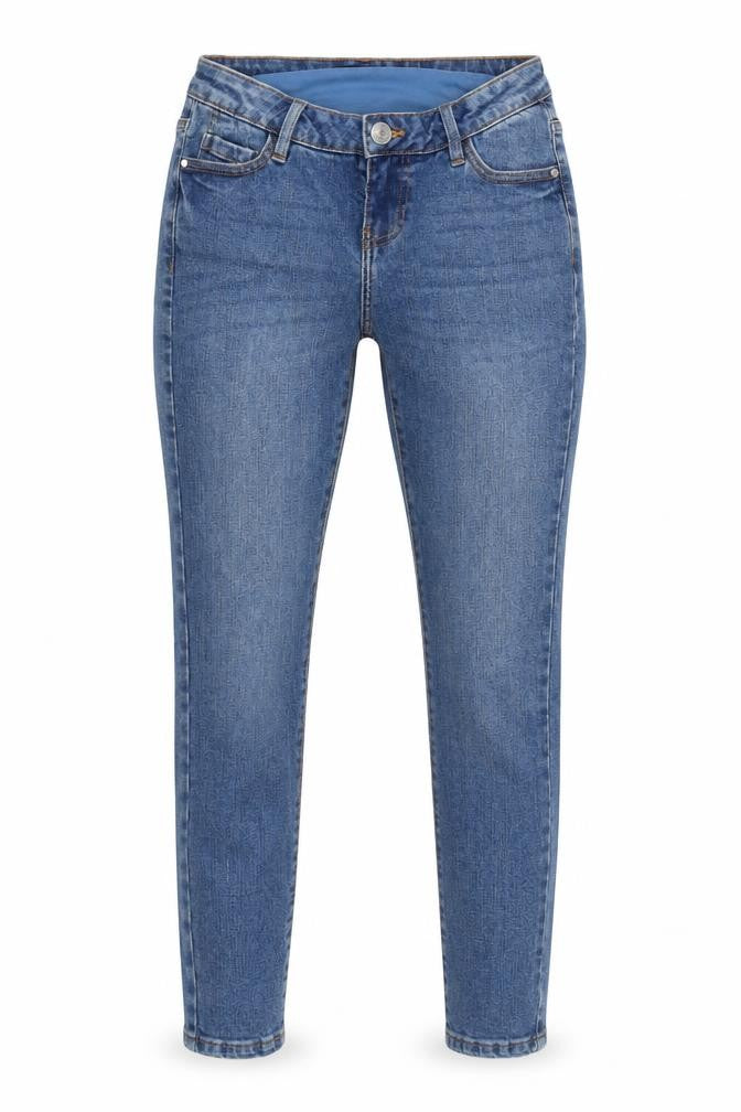 George Womens Blue Cotton Blend Straight Jeans Size 26 in L26.5 in Regular Zip