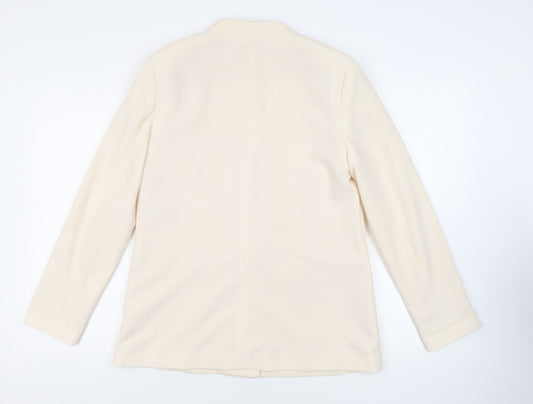 New Look Womens Ivory Jacket Blazer Size 14 Snap