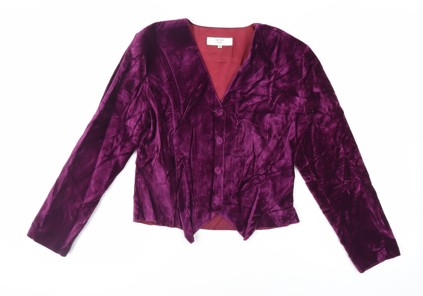 NEXT Womens Purple Jacket Blazer Size 12 Button - Vintage