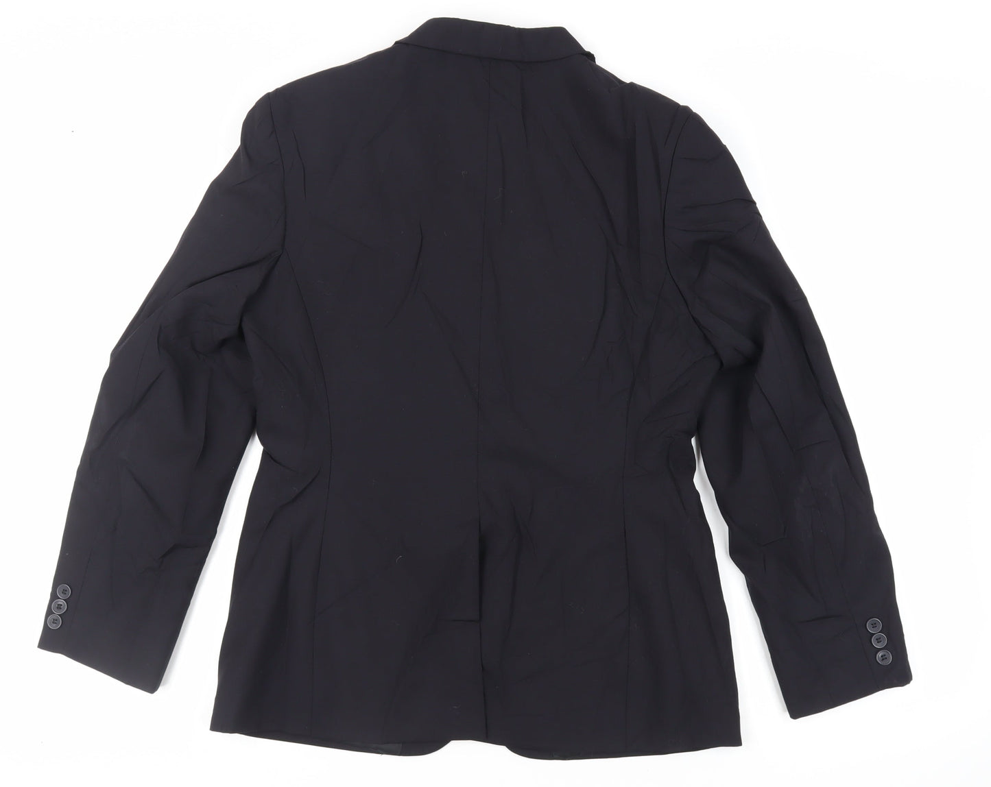 Disley Womens Black Jacket Blazer Size 12 Button