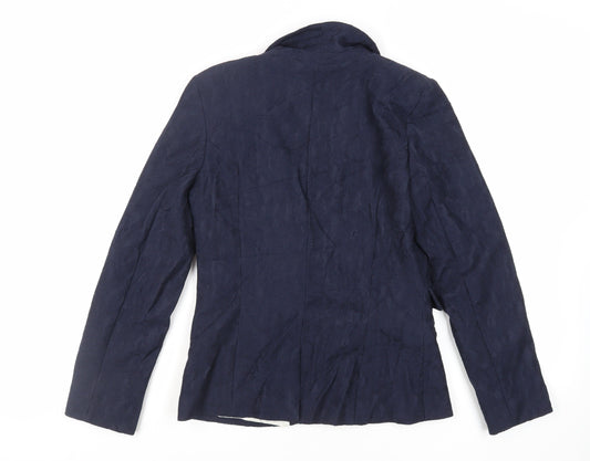 River Island Womens Blue Jacket Blazer Size 12 Button - Textured