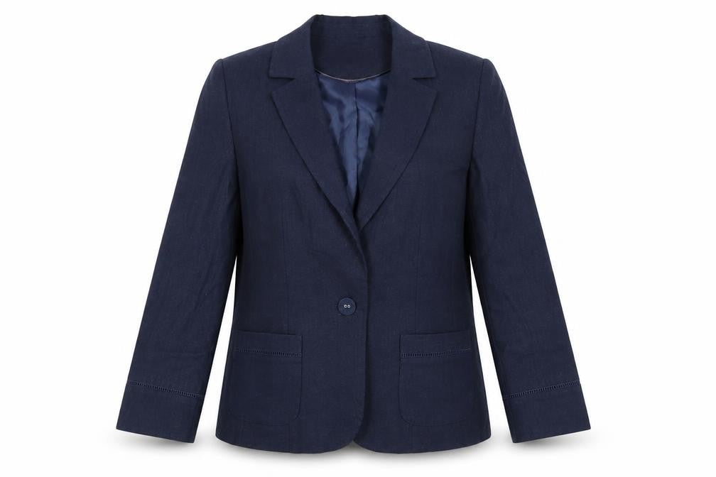 BHS Womens Blue Jacket Blazer Size 14 Button