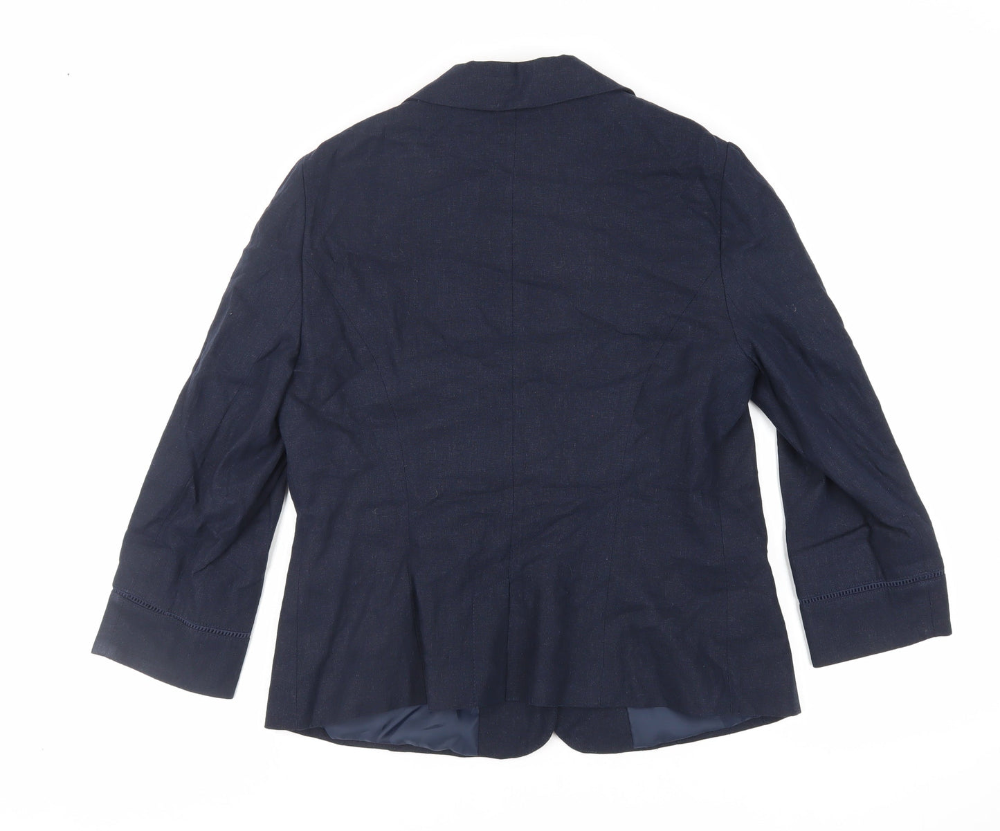 BHS Womens Blue Jacket Blazer Size 14 Button