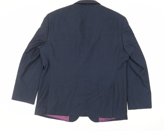 Daniel Grahame Mens Blue Polyester Jacket Suit Jacket Size 44 Regular