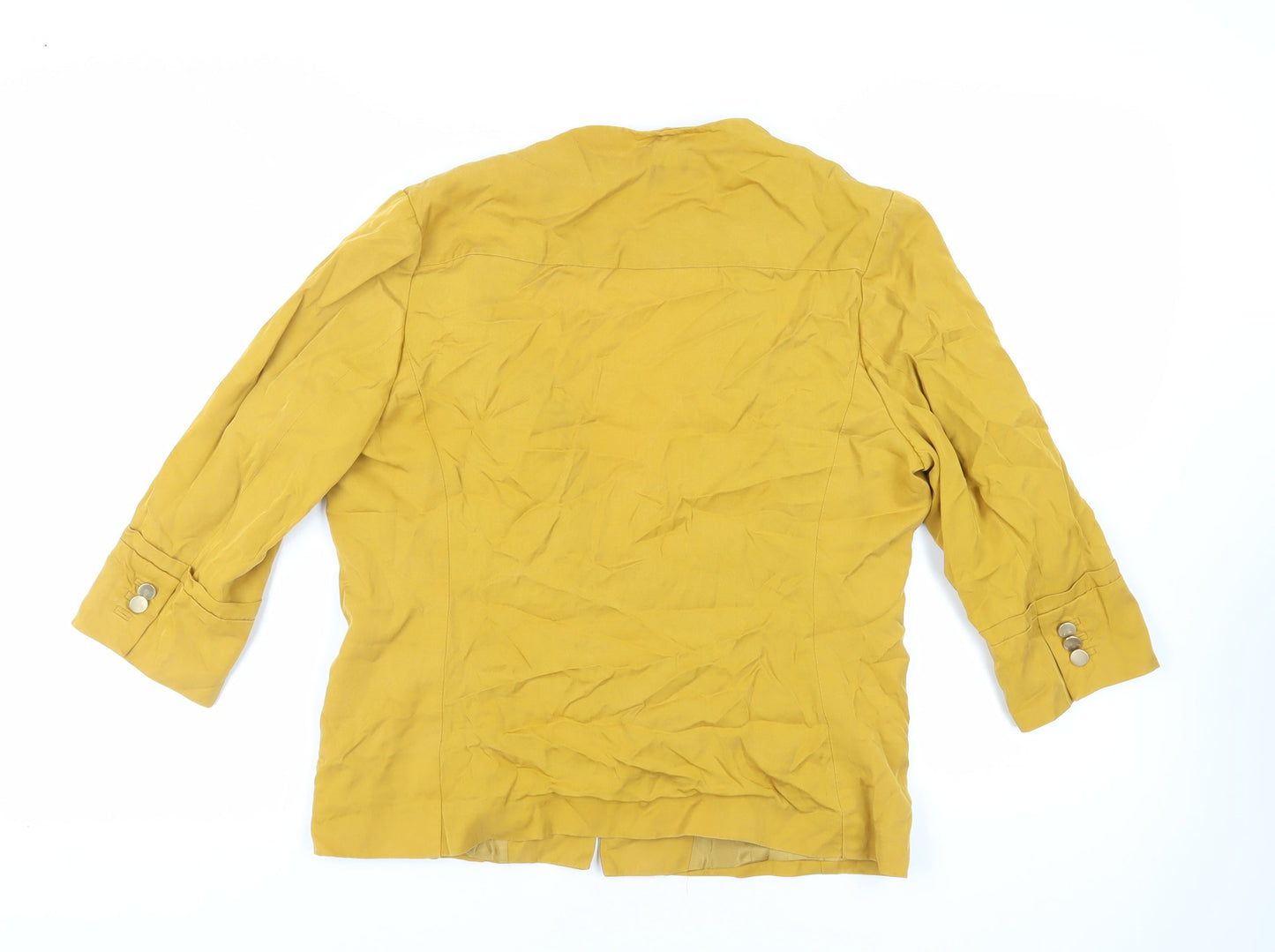 Marks and Spencer Womens Yellow Jacket Blazer Size 12 - Open