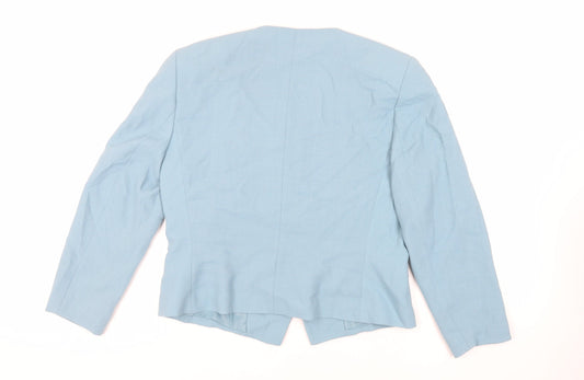 Jacqes Vert Womens Blue Jacket Blazer Size 14 Button