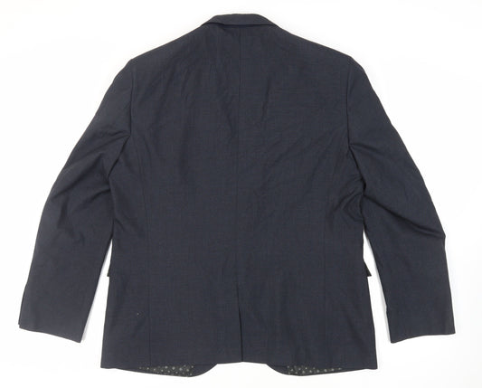 NEXT Mens Blue Polyester Jacket Suit Jacket Size 46 Regular