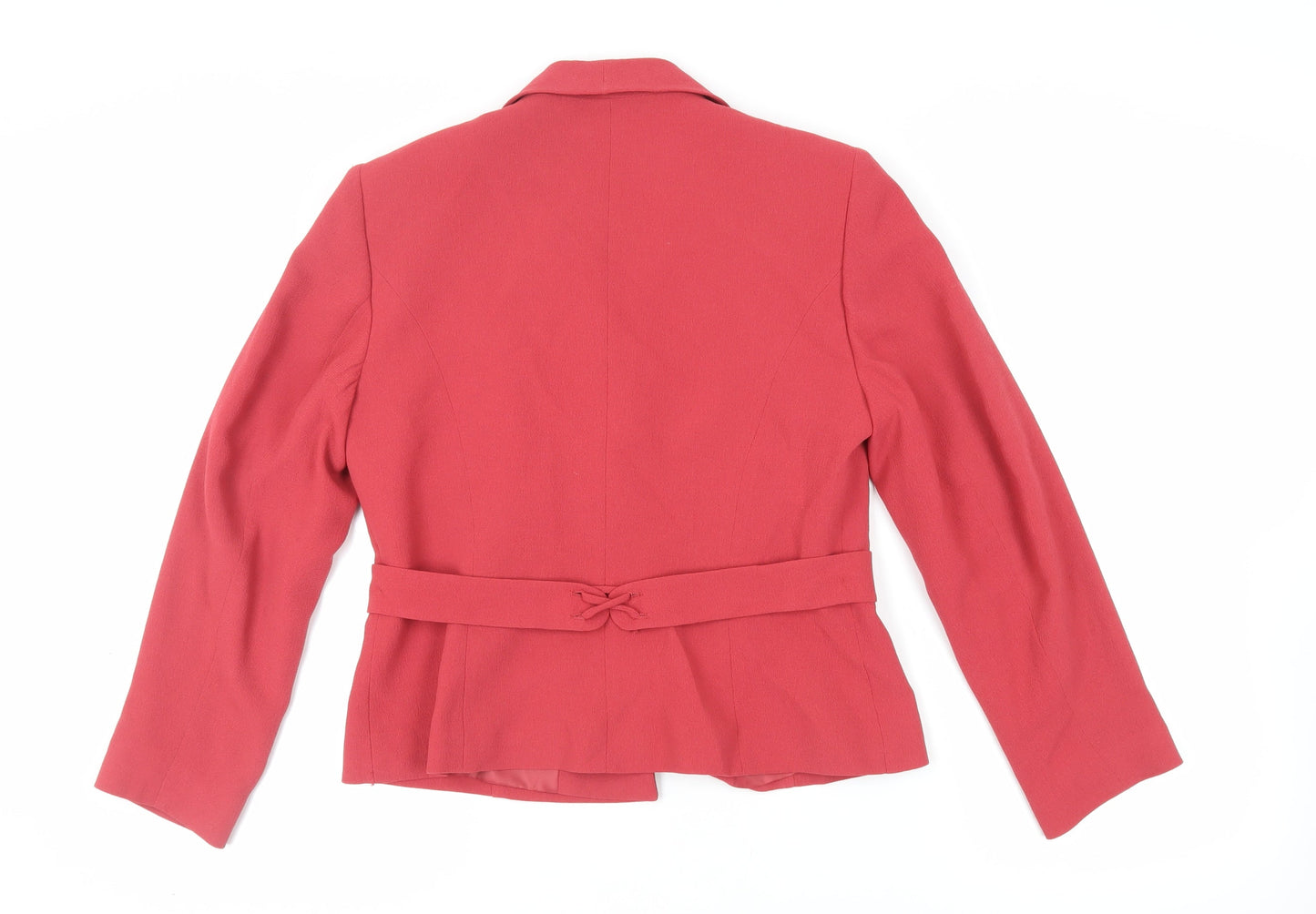 Minuet Womens Red Jacket Blazer Size 12 Button