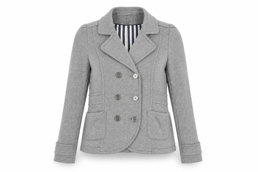H&M Womens Grey Jacket Blazer Size 12 Button