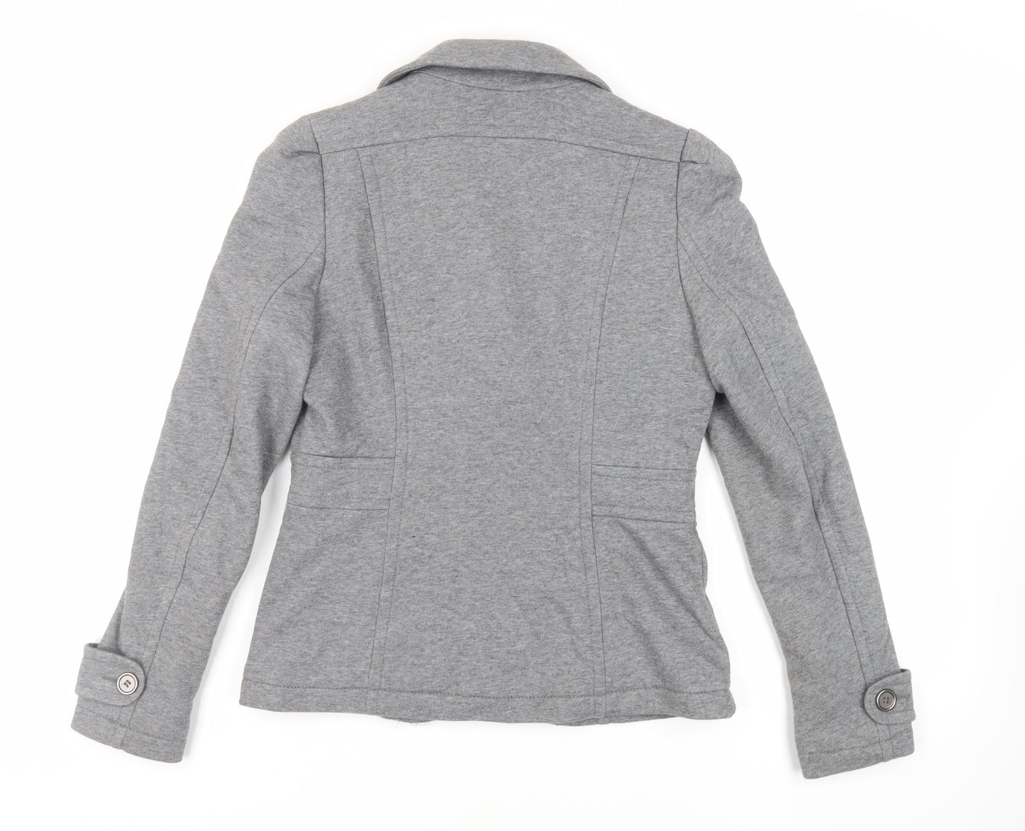 H&M Womens Grey Jacket Blazer Size 12 Button
