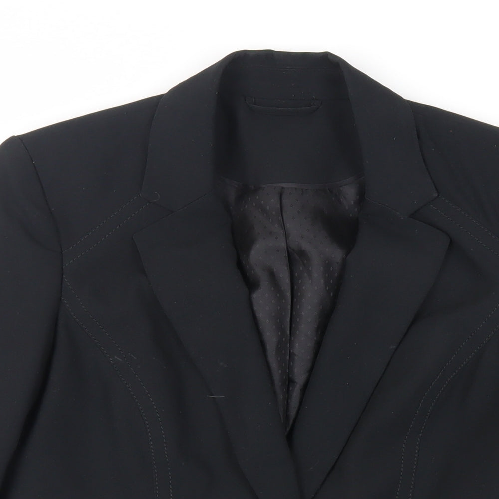 New Look Womens Black Jacket Blazer Size 10 Button