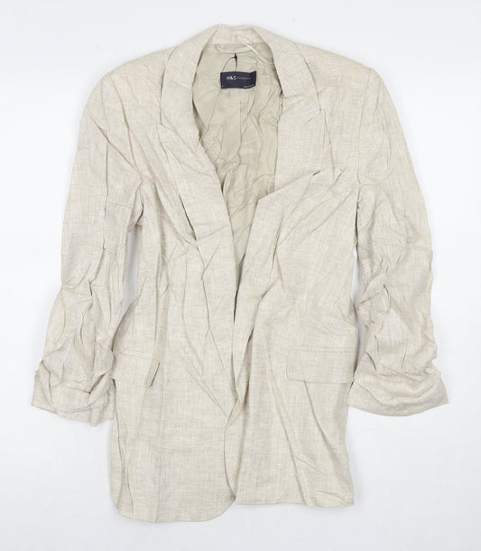 Marks and Spencer Womens Beige Jacket Blazer Size 6