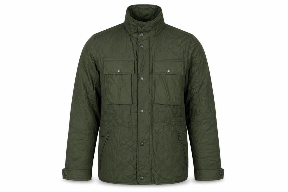 Marks & Spencer Mens Green Quilted Coat Size S Zip