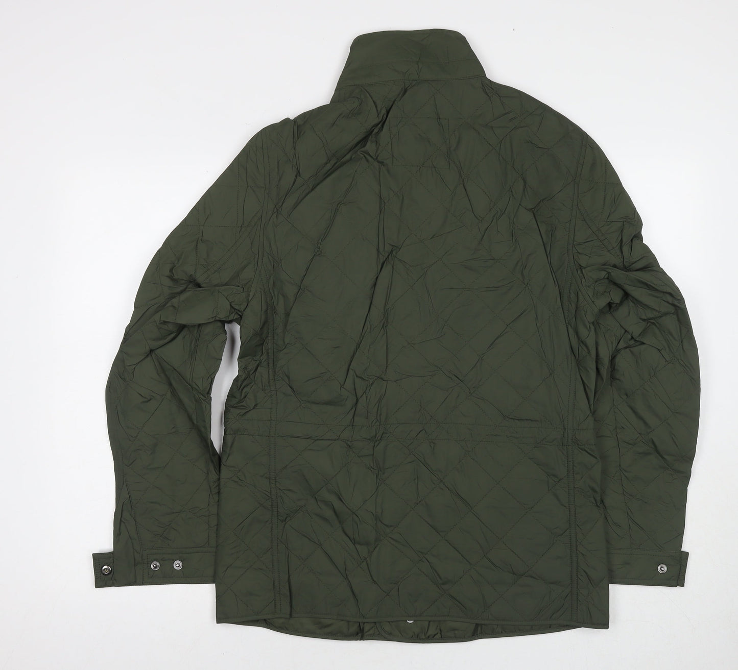 Marks and Spencer Mens Green Quilted Coat Size S Zip