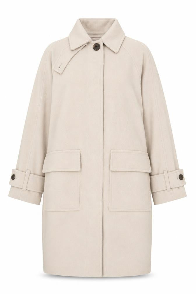 Marks & Spencer Womens Beige Overcoat Coat Size XS Button