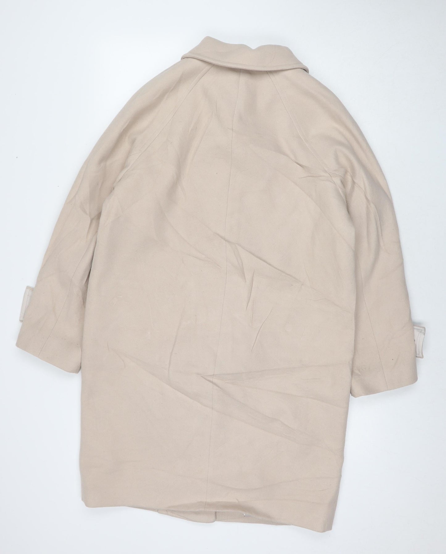 Marks and Spencer Womens Beige Overcoat Coat Size XS Button