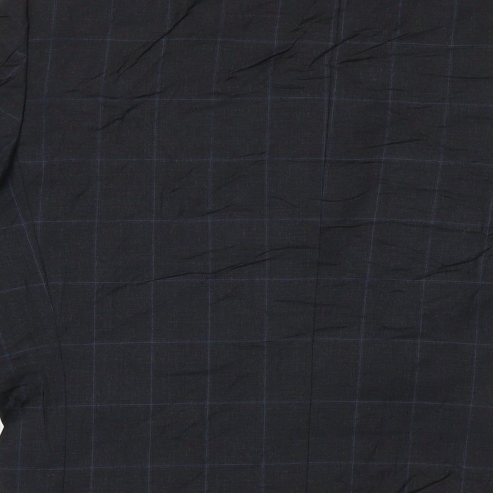 Ermenegildo Zegna Mens Grey Check Wool Jacket Suit Jacket Size 48 Regular